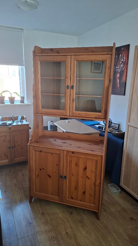 IKEA Leksvik Buffet Kast Hoog, Ophalen, Landelijk, 150 tot 200 cm, 25 tot 50 cm