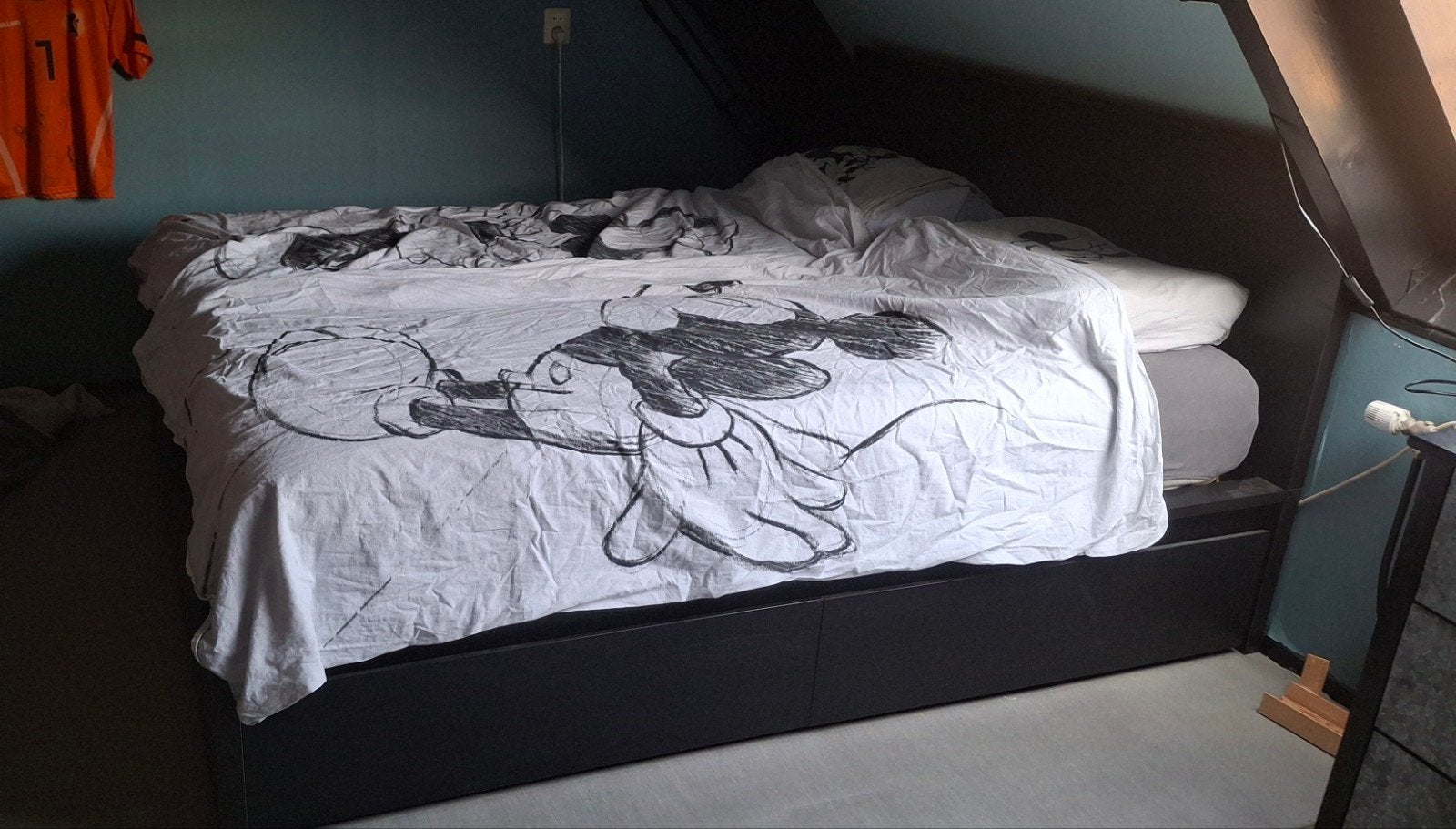 2 pers bed Malm ( Ikea) 160 x 200, Ophalen, Tweepersoons, Zo goed als nieuw, 200 cm