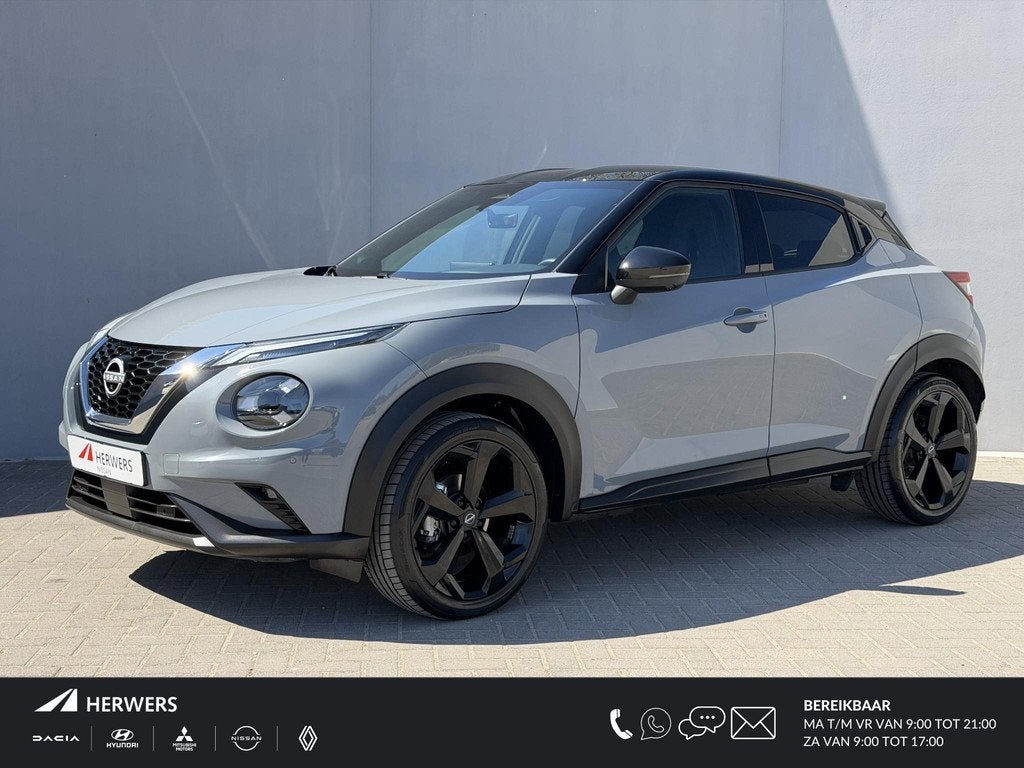Nissan Juke 1.0 DIG-T Tekna Automaat / Fabrieksgarantie tot, Auto's, Nissan, Euro 6, Leder en Stof, Bedrijf, 3 cilinders