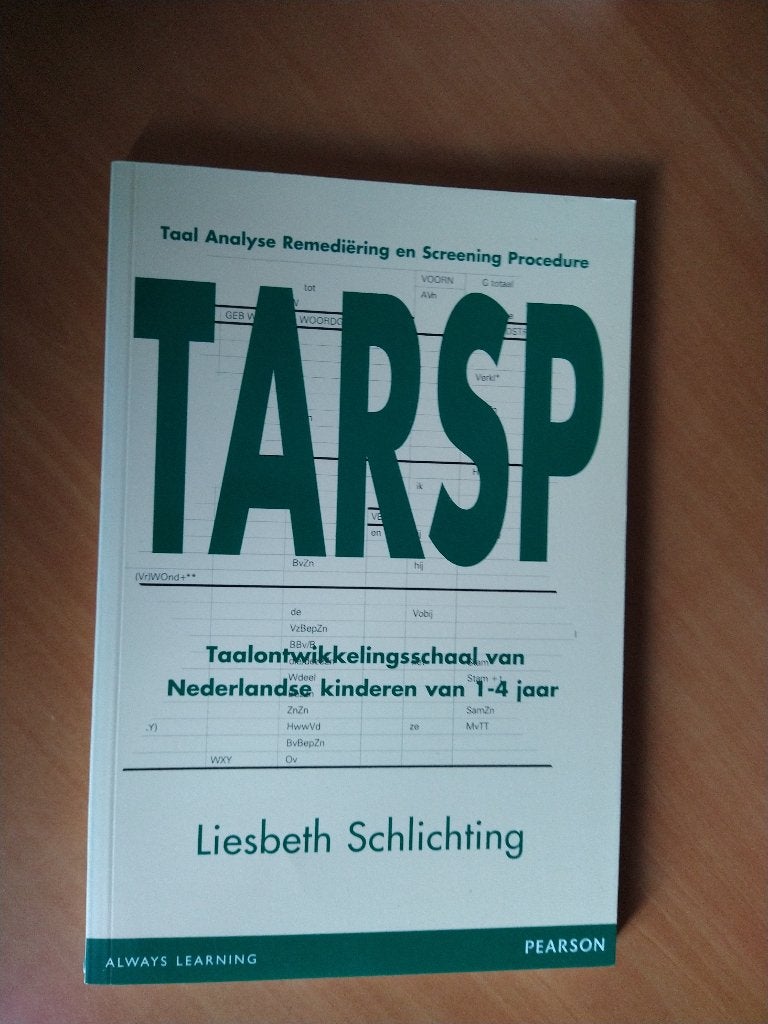 Schlichting, Liesbeth. TARSP, Boeken, Ophalen of Verzenden, Alpha, Zo goed als nieuw, Niet van toepassing