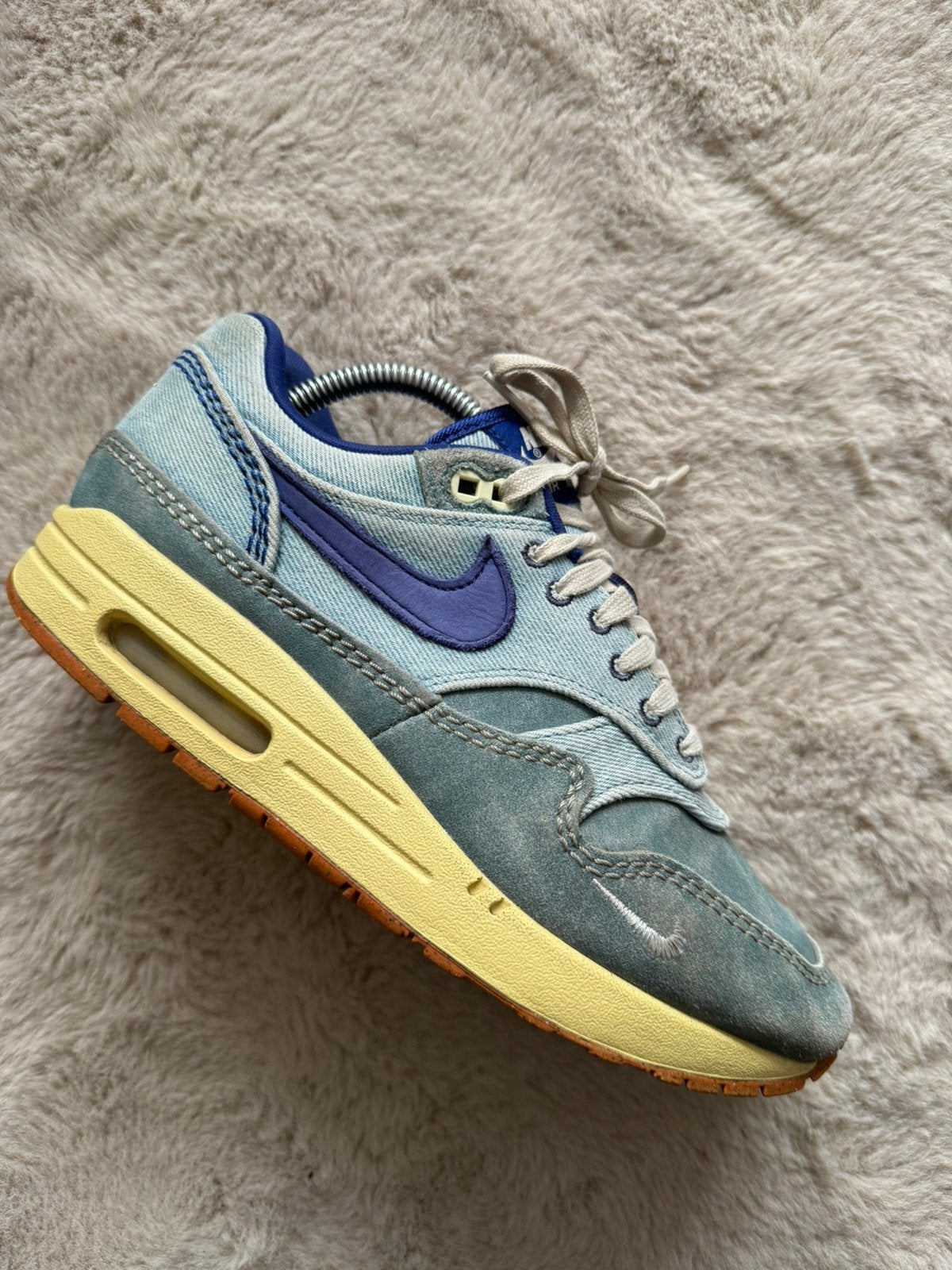 Nike air max 1 dirty denim 41, Kleding | Heren, Ophalen of Verzenden, Blauw