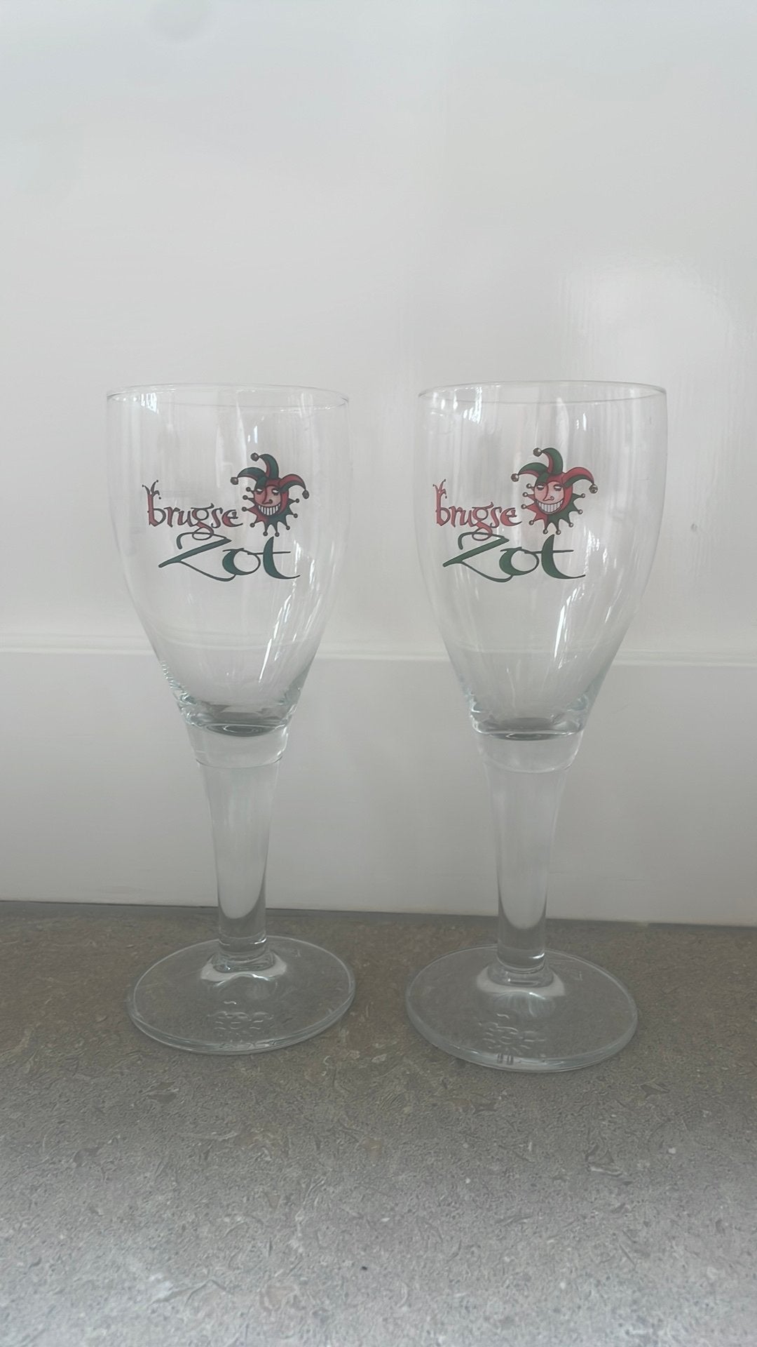 Brugse Zot bierglazen, Ophalen of Verzenden, Zo goed als nieuw, Glas of Glazen, Overige merken