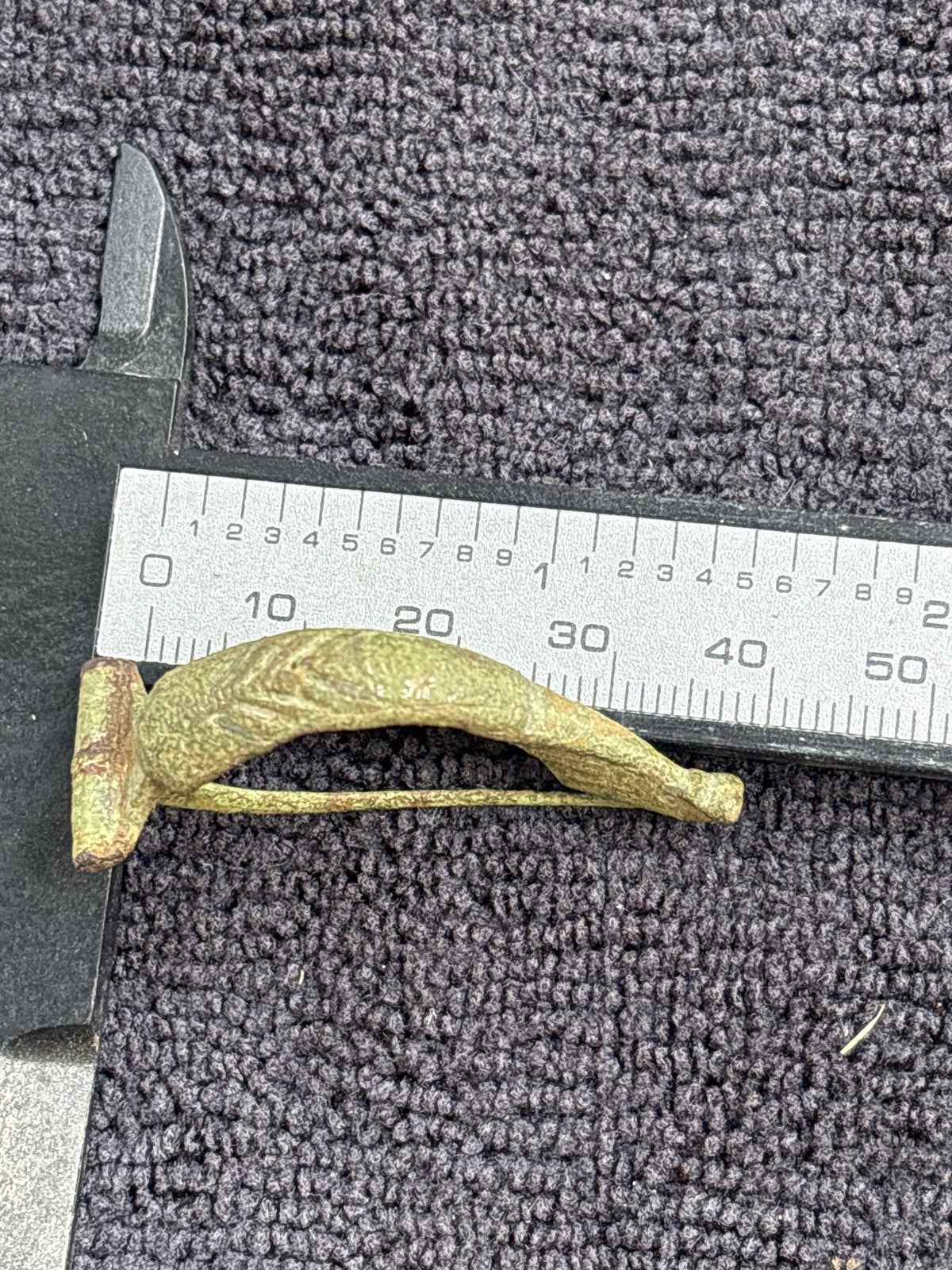 Antieke Fibula - Bronzen Mantelspeld uit de Romeinse Tijd, Ophalen of Verzenden