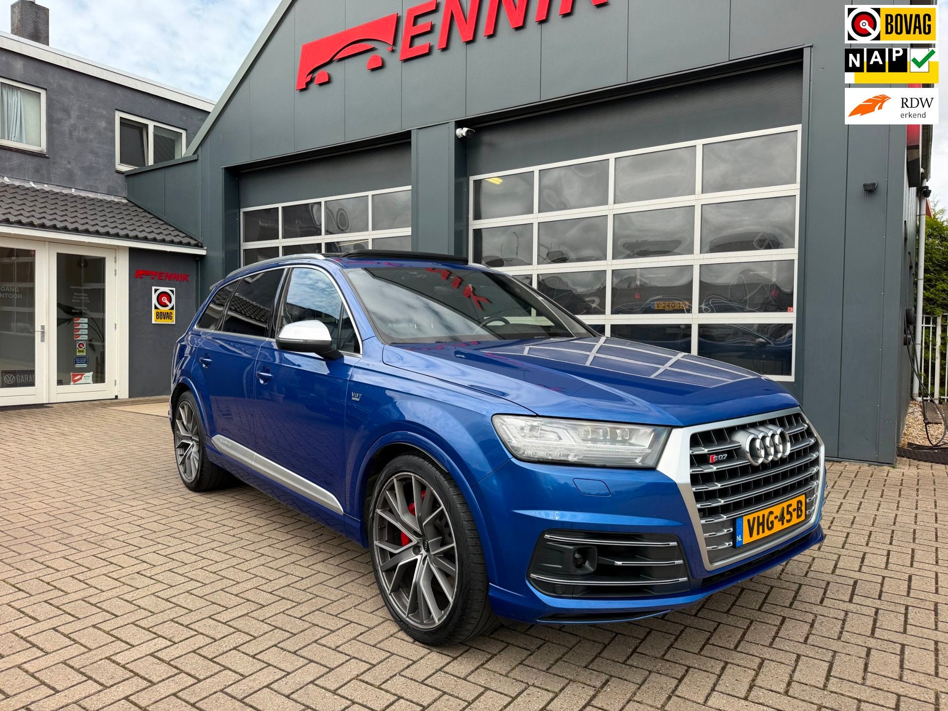 Audi Q7 SQ7 4.0 TDI SQ7 quattro / Pano / Night Vision / AWS, Dealer onderhouden, 435 pk, Gebruikt, Blauw
