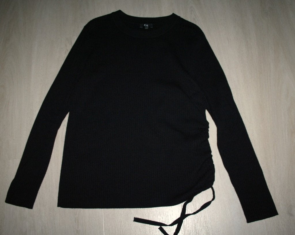 C&A viscose zwart trui mt 42 XL, Verzenden, Zwart, Maat 42/44 (L), Zo goed als nieuw