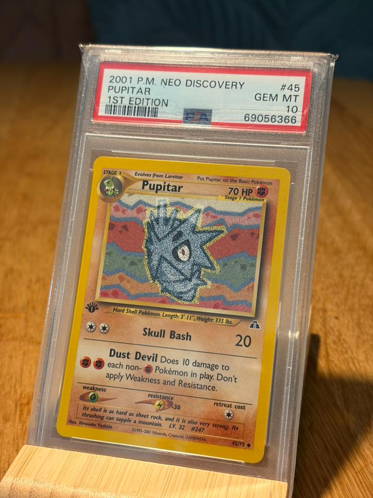 Pupitar 1st editon PSA 10 Neo Discovery LOW POP, Ophalen of Verzenden, Zo goed als nieuw
