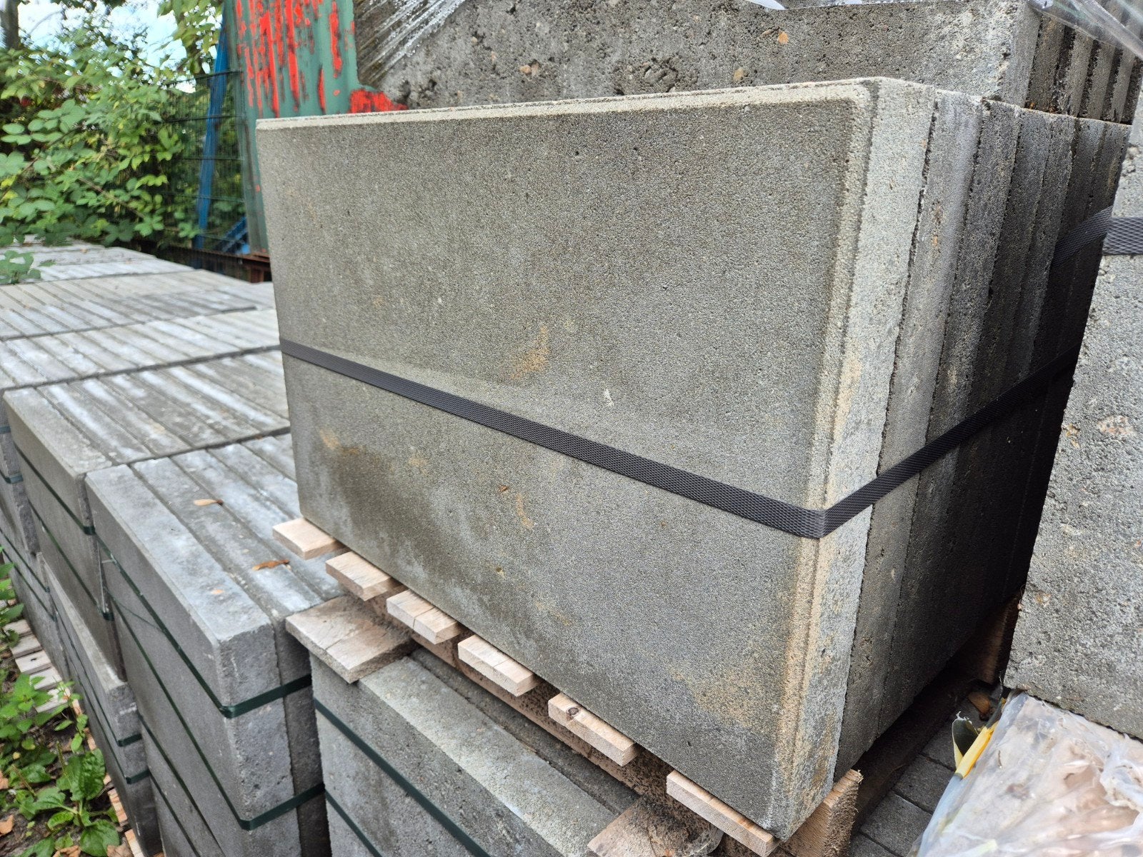 60x40x6 terrastegels met facet stoeptegel grijs s-partij, Nieuw, Ophalen of Verzenden, 10 m² of meer, Beton