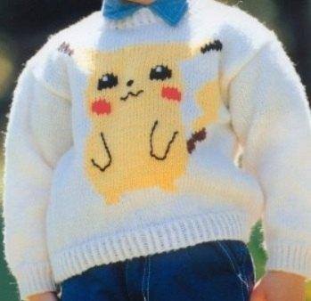 Pokémon - Picachu - trui breipatroon, Hobby en Vrije tijd, Ophalen of Verzenden, Zo goed als nieuw, Breien, Patroon of Boek