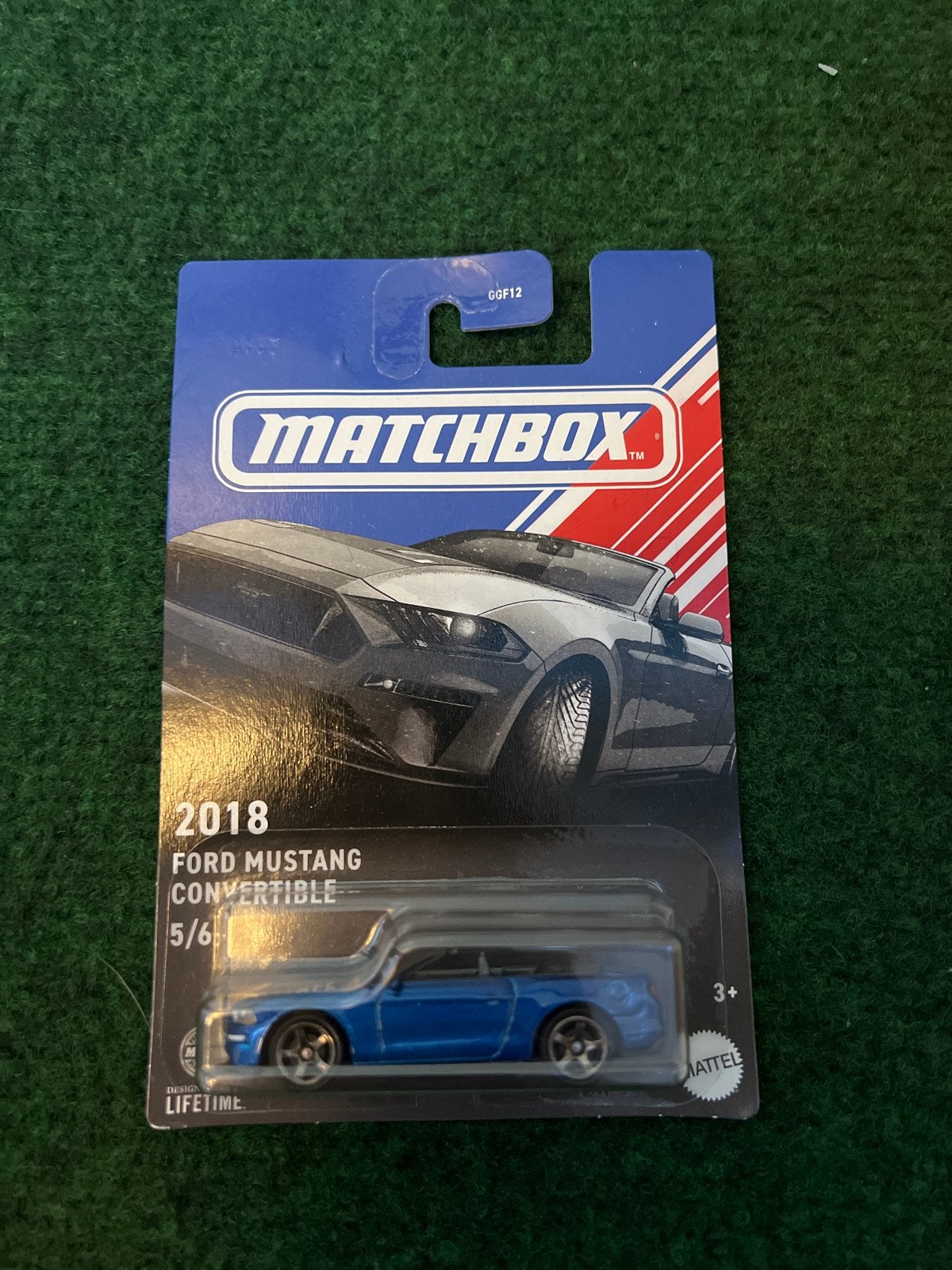 Matchbox 2018 Ford Mustang Convertible (blauw), Ophalen of Verzenden, Nieuw, Auto