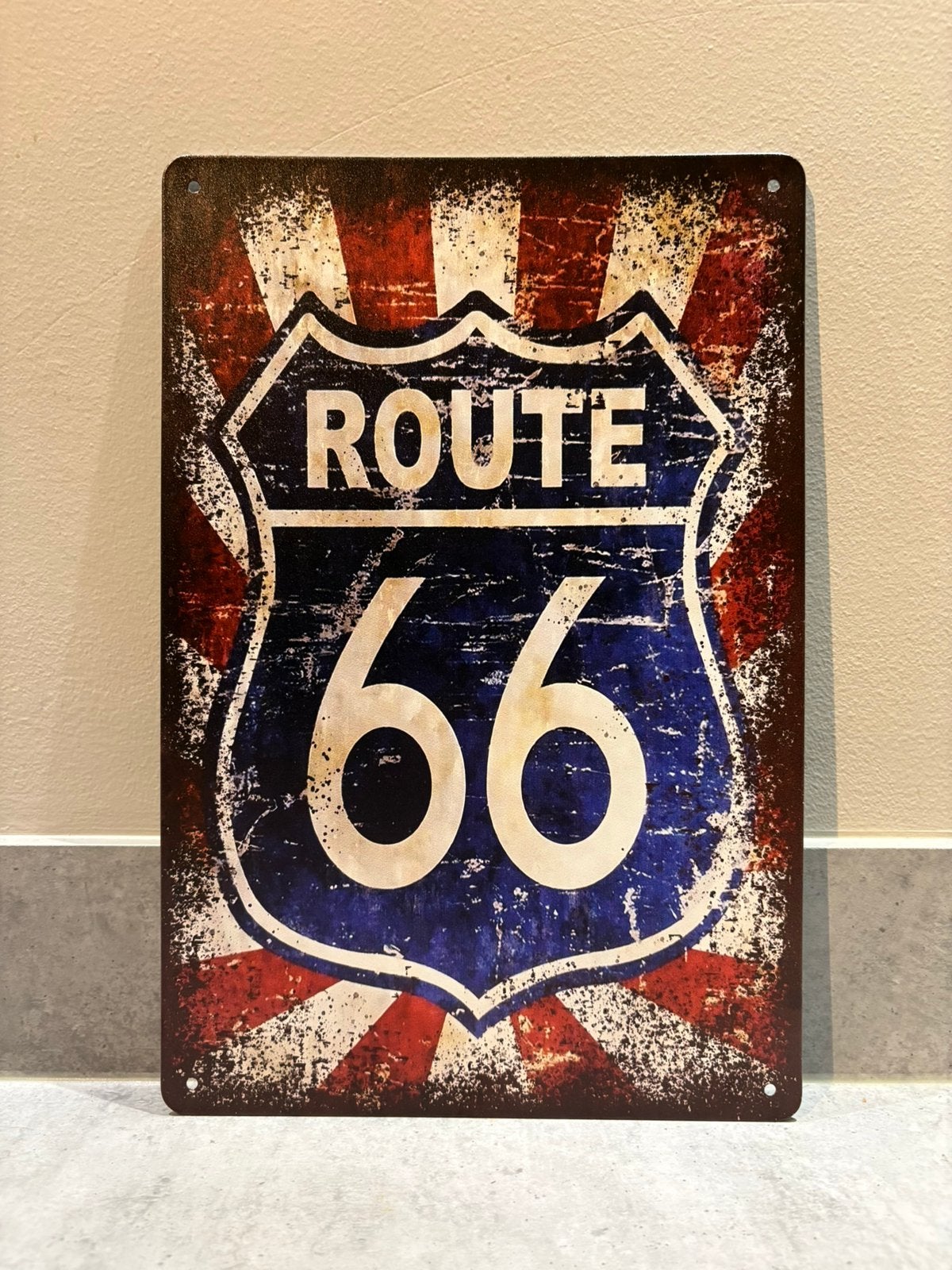 Mancave Bar Café Wanddecoratie metalen bordje VS Route 66, Huis en Inrichting, Woonaccessoires | Tekstborden en Spreuken, Ophalen of Verzenden