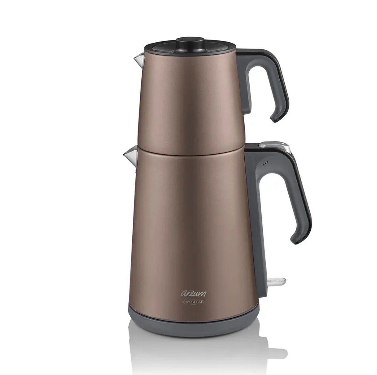 Arzum Çay Sefası AR3080-S Taupe Turkse Theemaker 1650W, 1 tot 2 liter, Ophalen of Verzenden, Nieuw, Draadloos