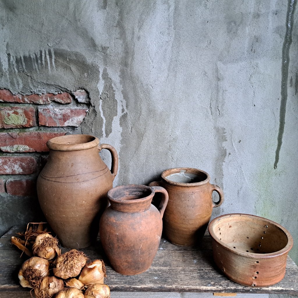 Landelijke brocante aardewerk kruik kruikje kaasmal *Etage3*, Gebruikt, ., Ophalen of Verzenden, .