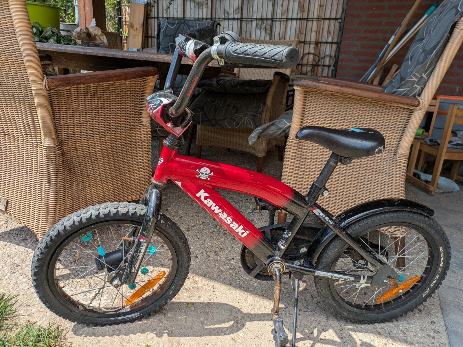 kinderfiets, Fietsen en Brommers, Fietsen | Crossfietsen en BMX, Ophalen, Gebruikt, Staal, 16 tot 20 inch