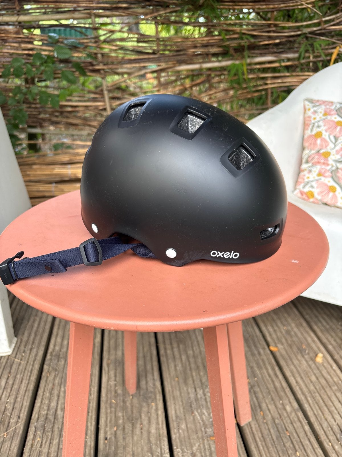 Oxelo helm Zwart voor kinderen - maat 52-55 cm, Ophalen, Zo goed als nieuw, S, Heer of Dame