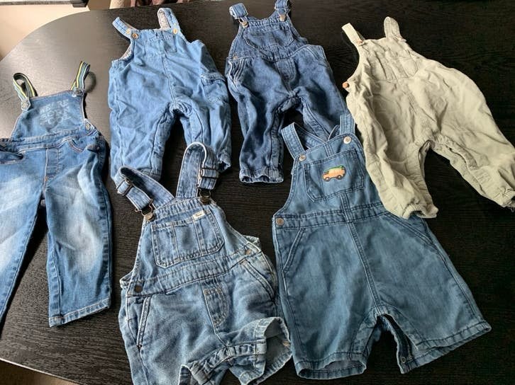 4 x tuinbroek maat 80, Kinderen en Baby's, Ophalen of Verzenden, Zo goed als nieuw, Maat 80
