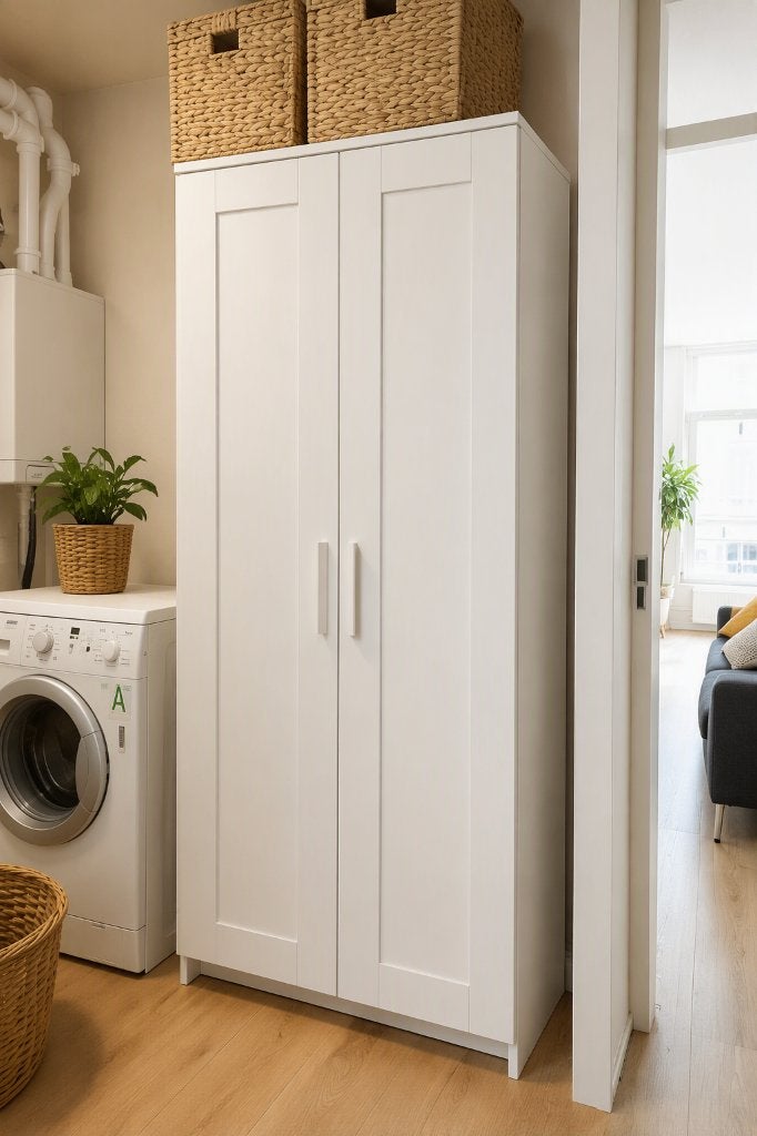 IKEA BRIMNES kledingkast wit (2 deuren), Ophalen, Gebruikt, 50 tot 100 cm, 150 tot 200 cm