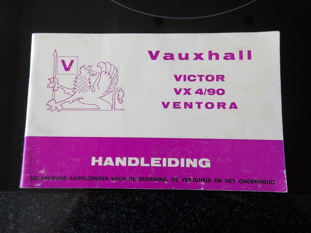 Handleiding Vauxhall Victor , VX4/90,  Ventora Nov 1973, Verzenden