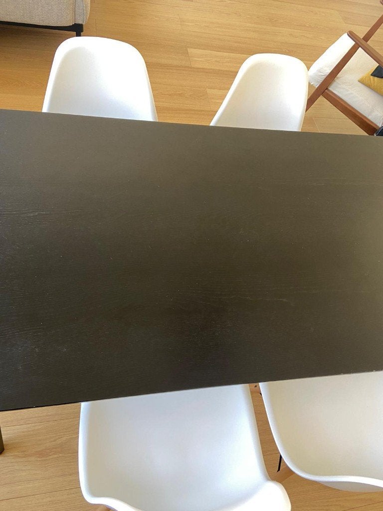 Tafel een stolen / table and chairs, Huis en Inrichting, Ophalen, Gebruikt, 100 tot 150 cm, 50 tot 100 cm