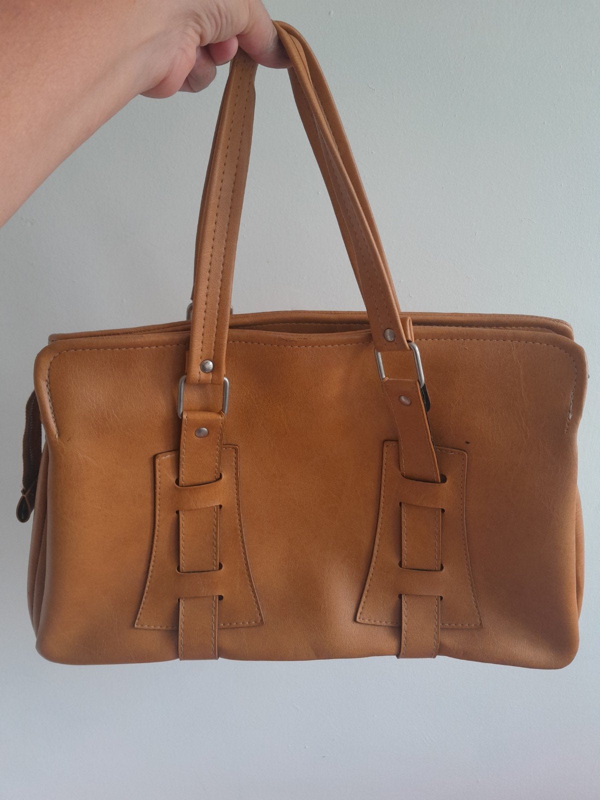 Vintage/retro bruine handtas, Sieraden, Tassen en Uiterlijk, Ophalen of Verzenden, Zo goed als nieuw, Bruin, Handtas