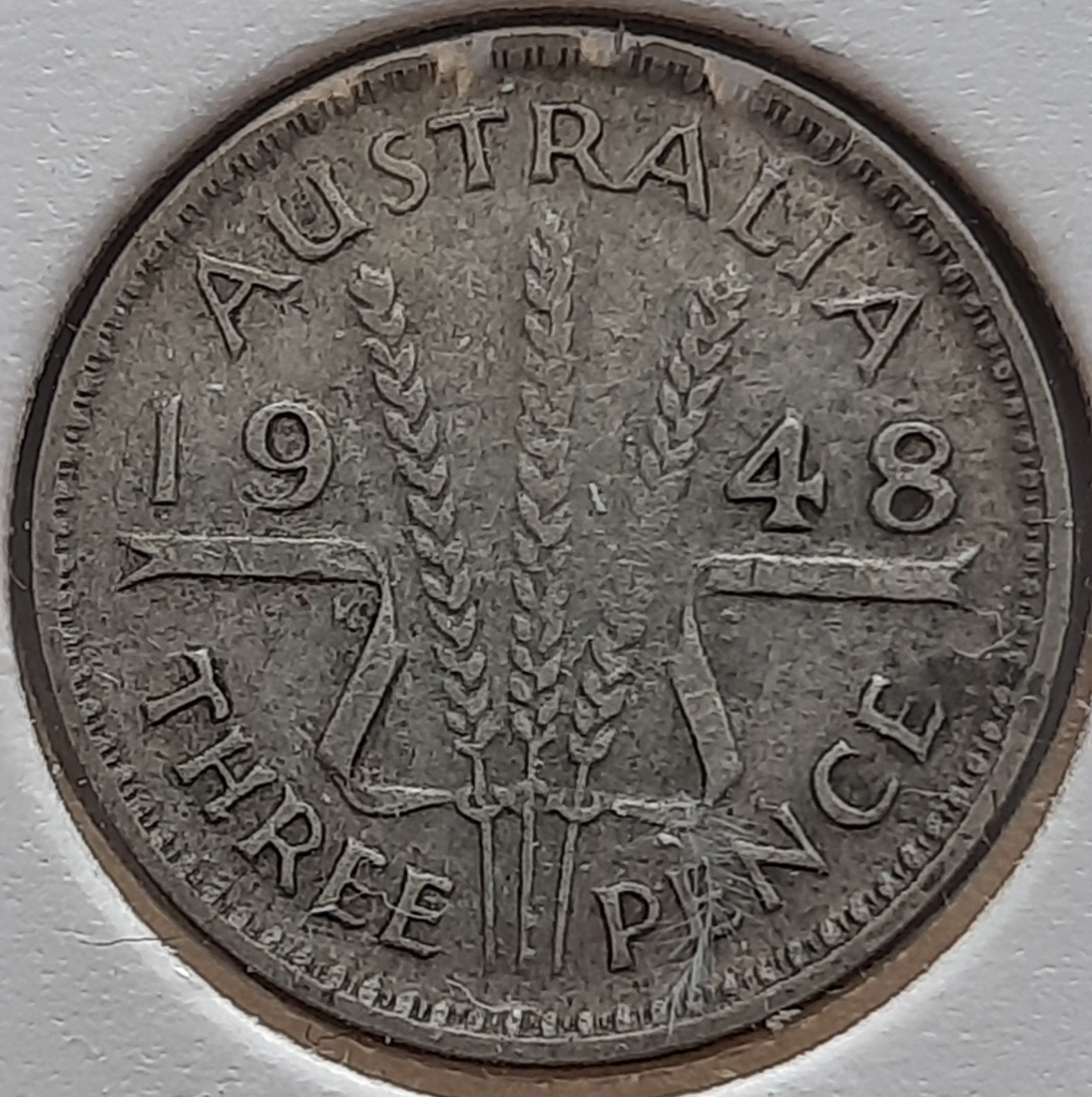 Australië 3 pence 1948 (Zilver), Postzegels en Munten, Ophalen of Verzenden, Losse munt, Zilver