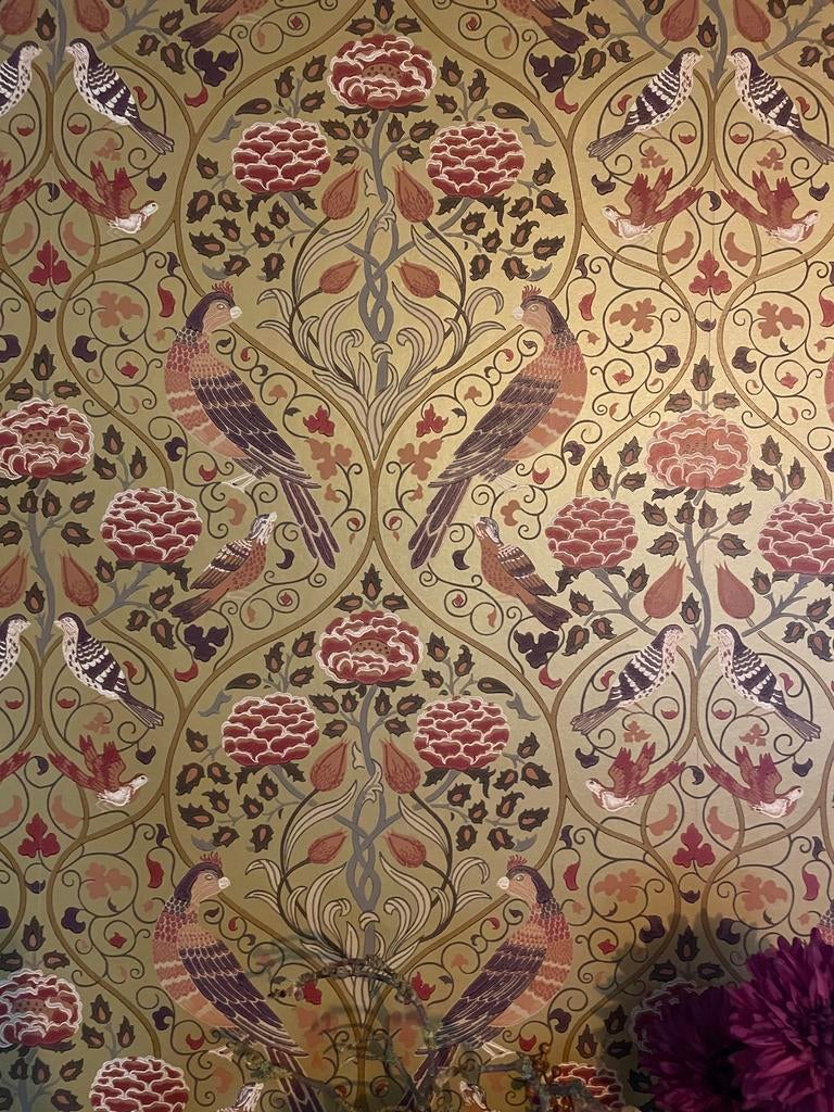 Morris & Co Behangrestanten - Prachtig Patroon, Ophalen of Verzenden, Minder dan 10 m², Geel
