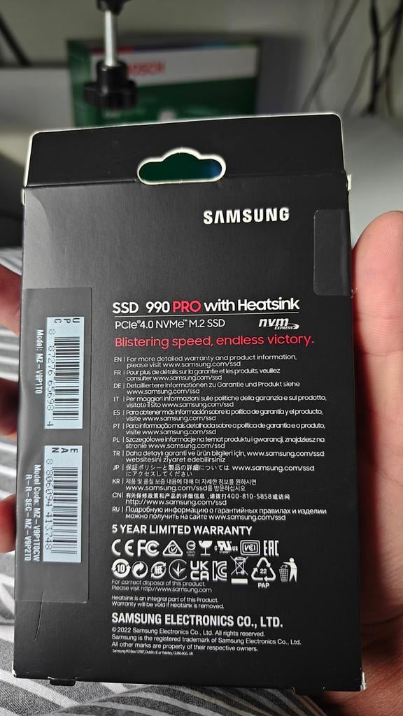 SSD m2 990 pro Heatsink 1tb, Ophalen of Verzenden, Nieuw
