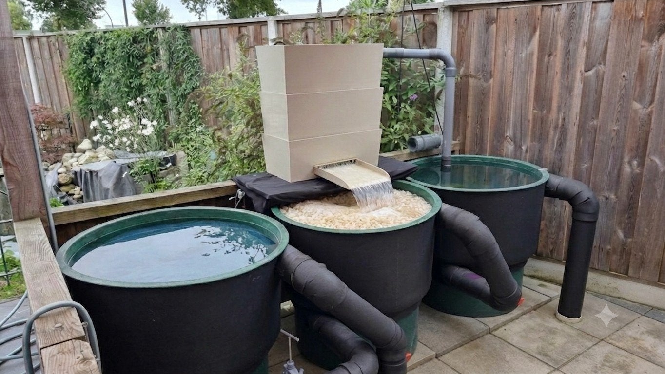 Compleet vijverfilter 1,2m3 met trickle filter en sive, Tuin en Terras, Ophalen, Vijverfilter