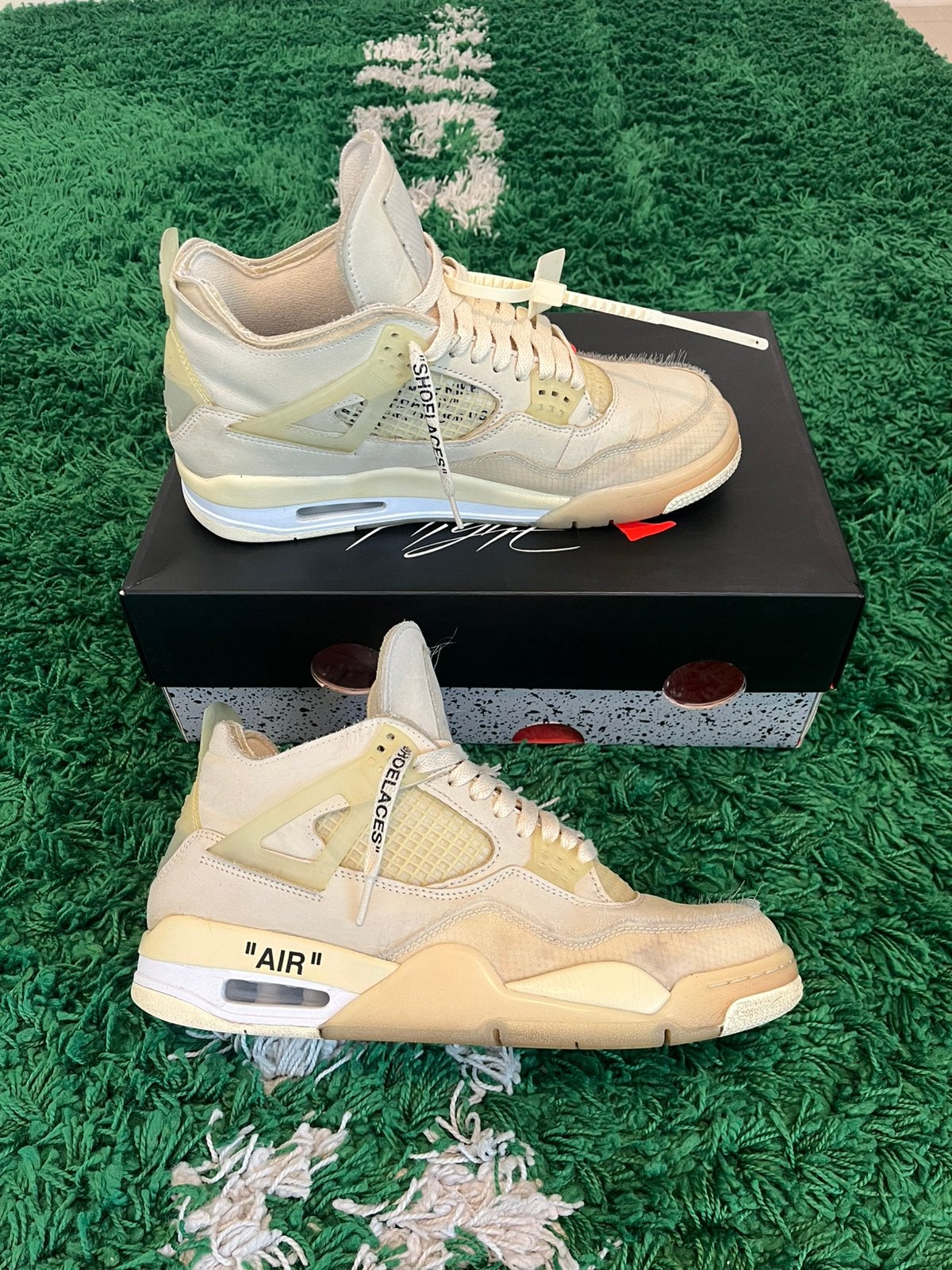 Nike x off white jordan 4 maat 43, Wit, Ophalen of Verzenden, Sneakers of Gympen, Gedragen