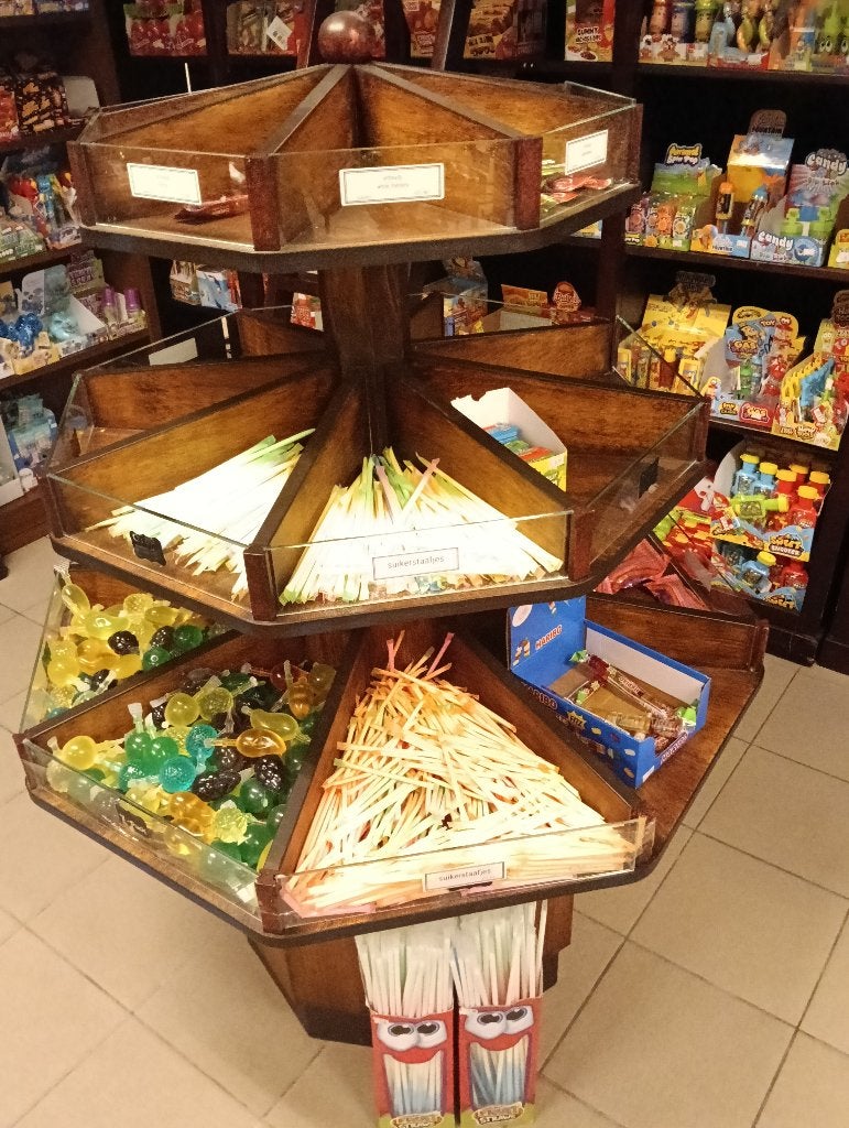 Oude Jamin winkeldisplay/vakkenkast, Ophalen of Verzenden