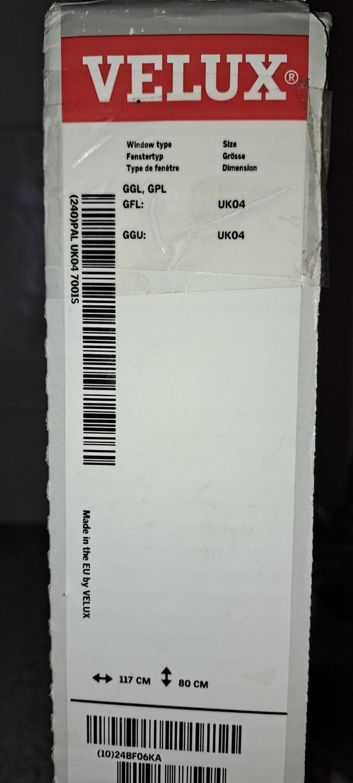 velux jaloezie 117 breed 80 hoog kleurcode 7001 is wit  ., Ophalen, 80 tot 120 cm, Dakraam, 80 tot 120 cm