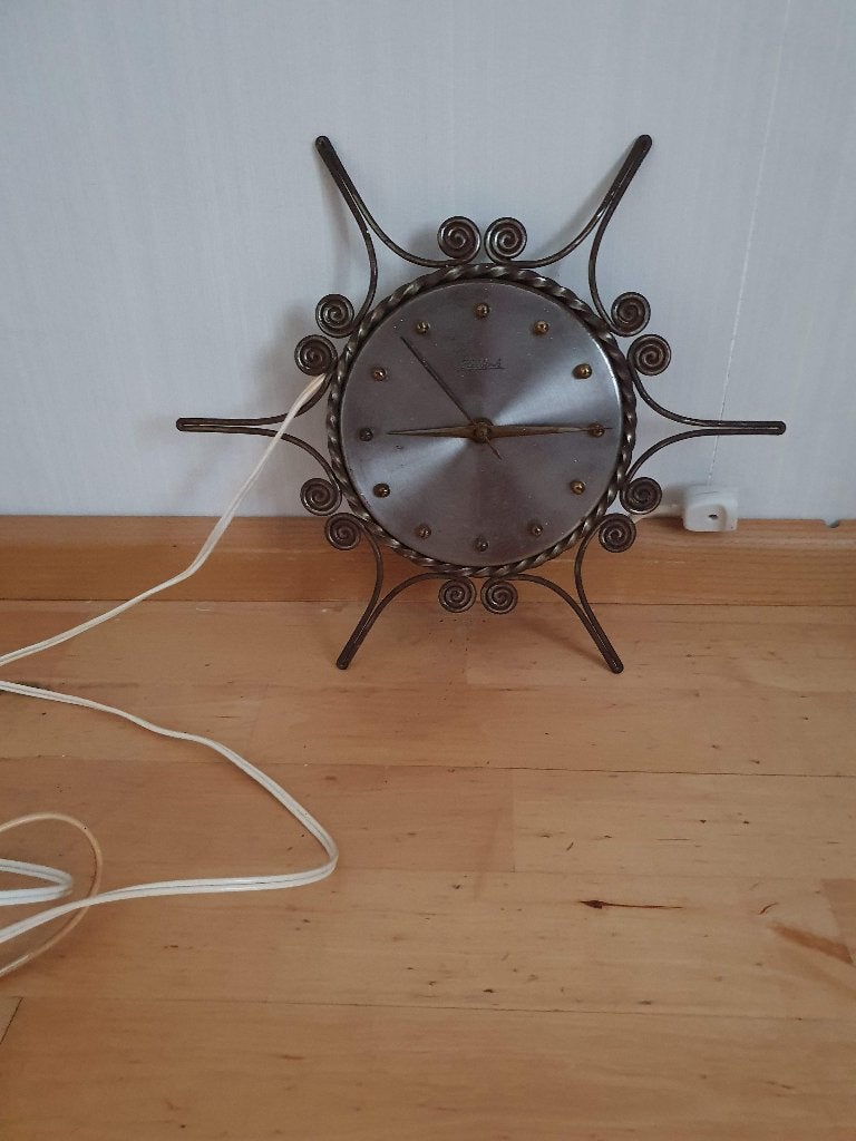elekrische wandklok vintage, Huis en Inrichting, Woonaccessoires | Klokken, Ophalen, Vintage, Analoog, Overige merken