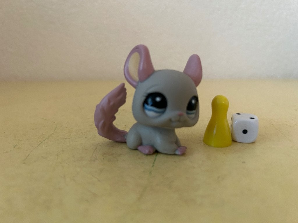 Littlest Pet Shop Grijze Chinchilla LPS #1165 (Zeldzaam), Ophalen of Verzenden, Zo goed als nieuw