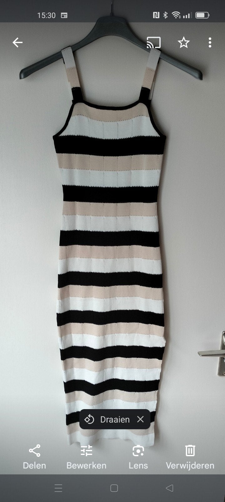 Lange jurk, amper gedragen, mt.M, Soy &Co, Maat 38/40 (M), Zwart, Ophalen of Verzenden, Zo goed als nieuw
