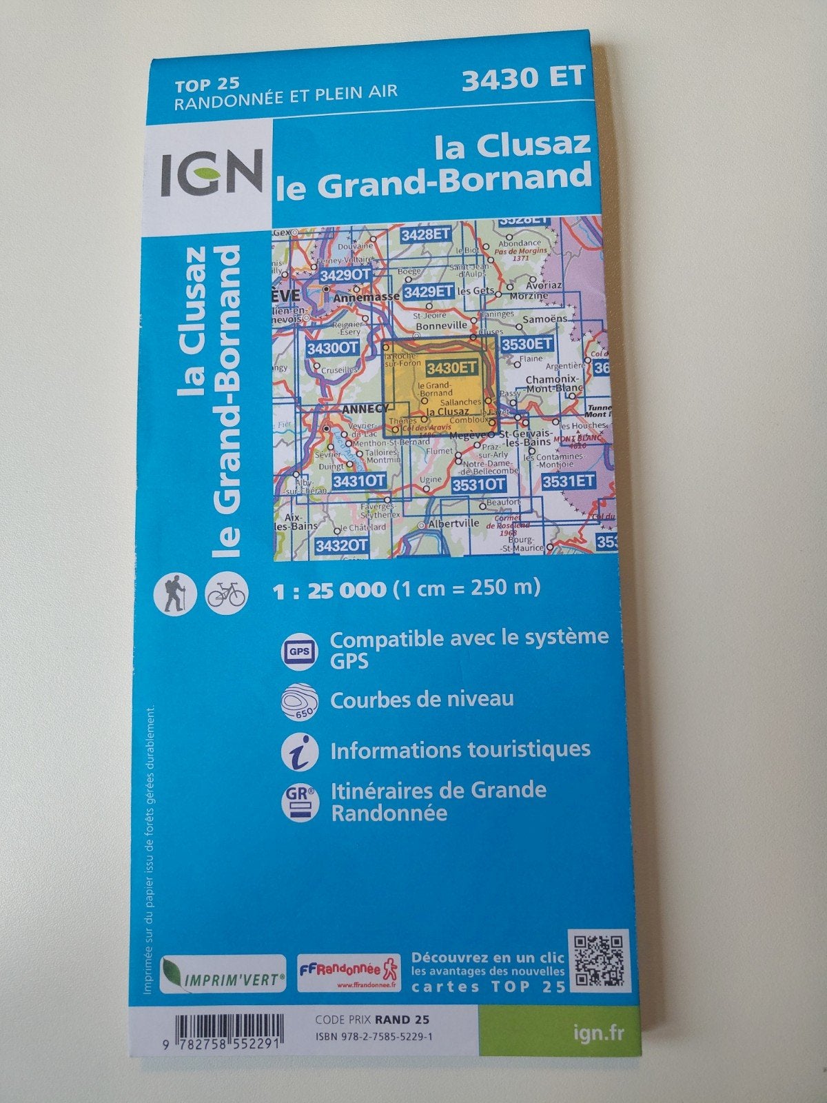IGN Wandelkaart 3430 ET - La Clusaz le Grand-Bornand, Overige merken, Fiets- of Wandelgids, Europa, Nieuw