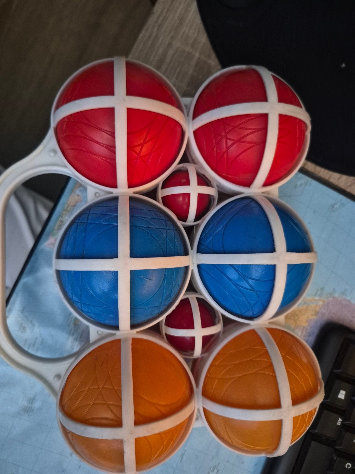 Jeu de boules, Drie of vier spelers, Ophalen, Zo goed als nieuw