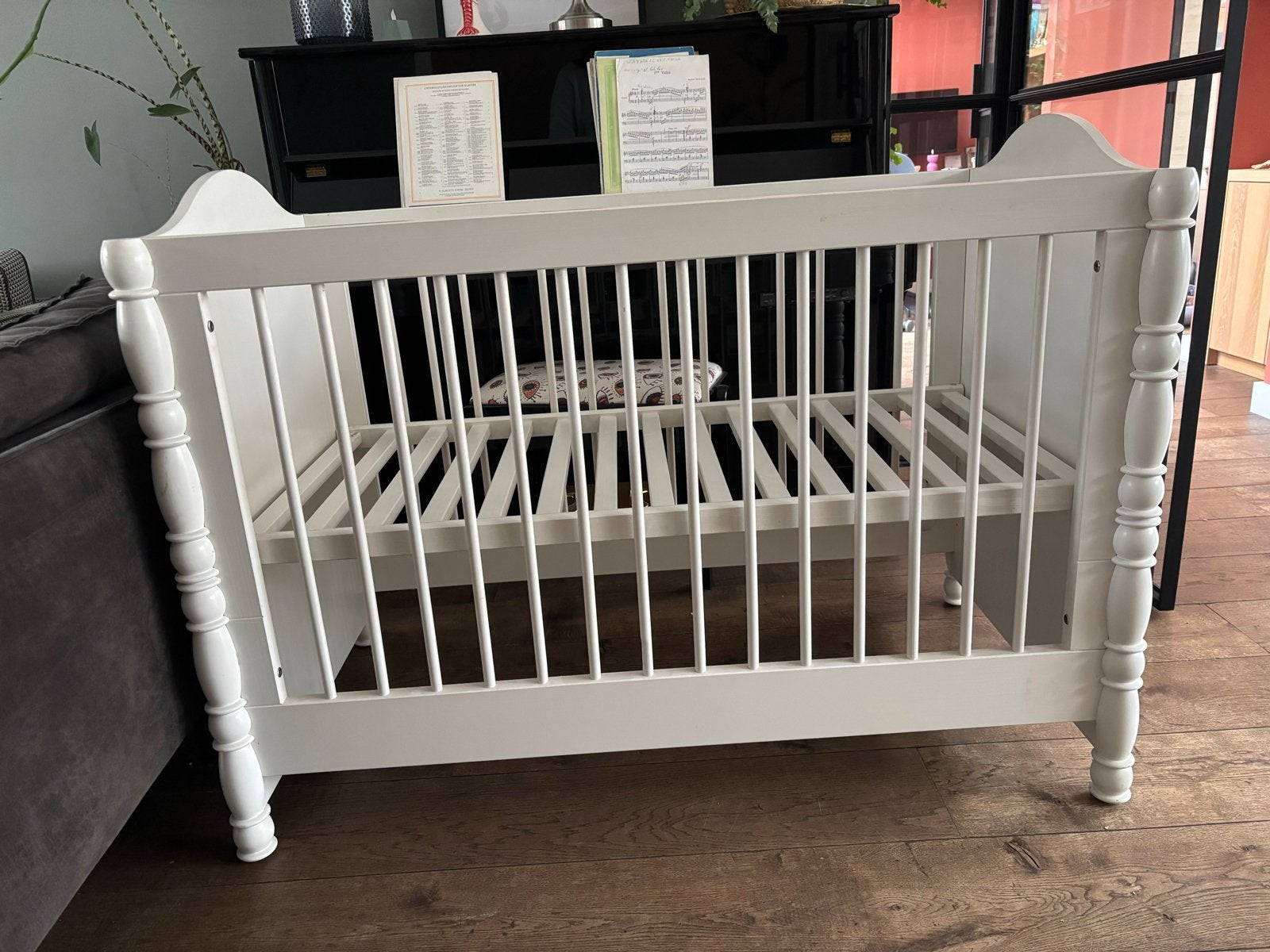 Wit houten ledikant met verstelbare lattenbodem van Lief!, Ophalen, Gebruikt, Ledikant