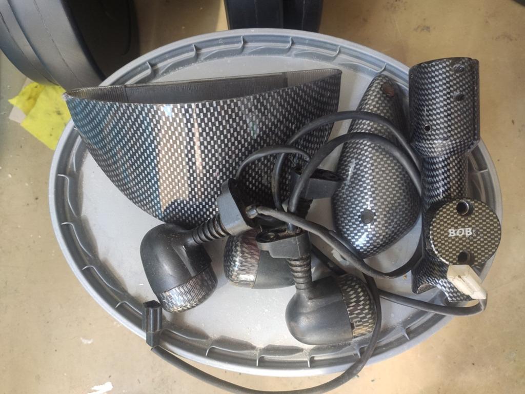 Carbon verlichting set Yamaha Aerox (excl. stuurpin), Ophalen of Verzenden, Gebruikt, Koplamp, Yamaha
