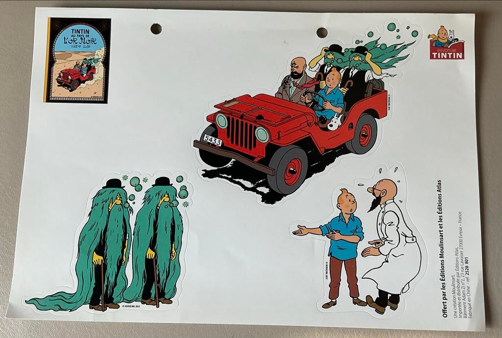 Tintin stickers: De Zwarte Rotsen en meer Kuifje, Verzamelen, Stripfiguren, Verzenden, Nieuw