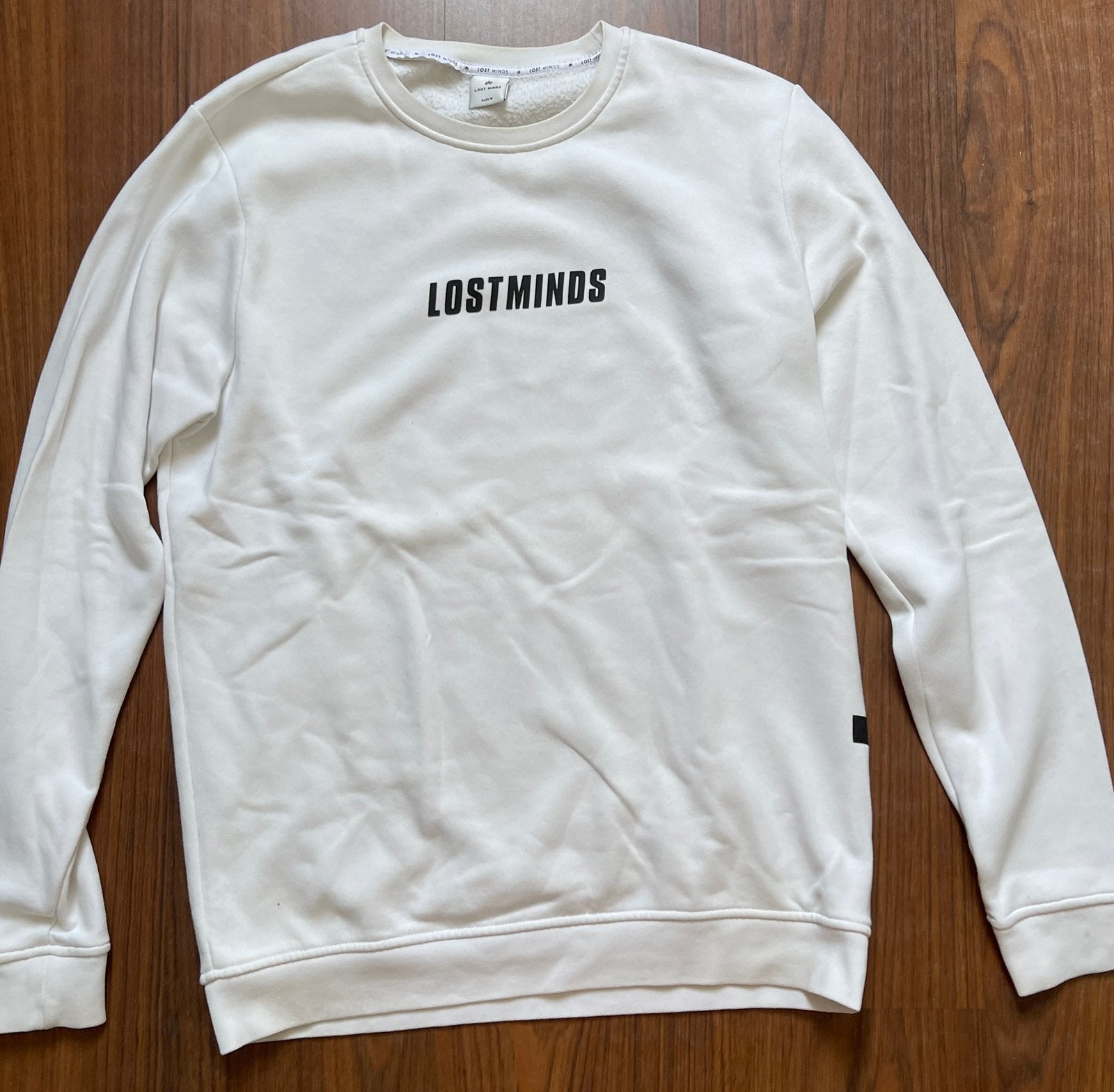 Witte trui lost minds, M, Ophalen of Verzenden, Gedragen, Maat 48/50 (M), Wit