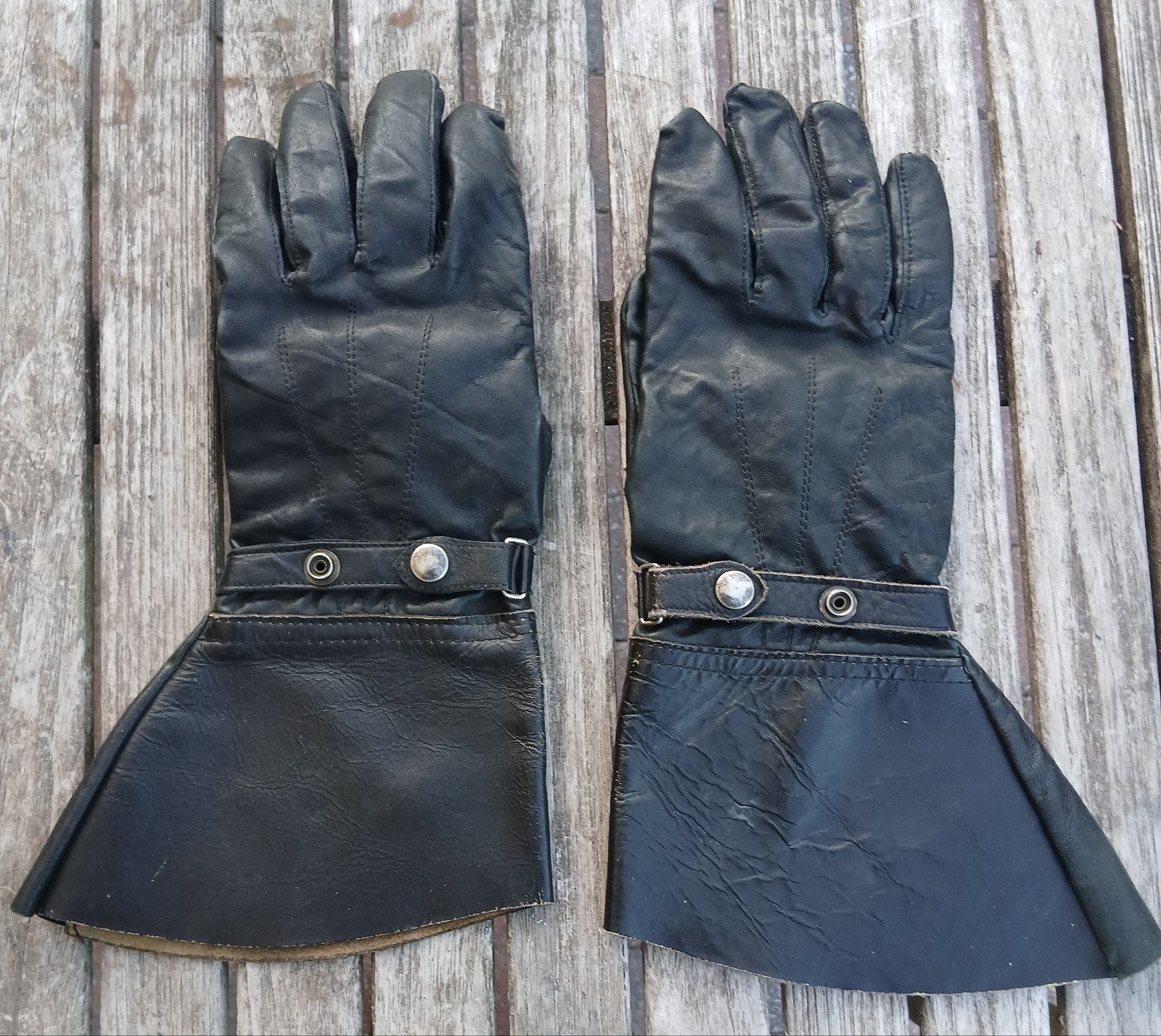 Vintage motorhandschoenen leger kaphandschoenen, Motoren, Ophalen of Verzenden, Tweedehands, Handschoenen