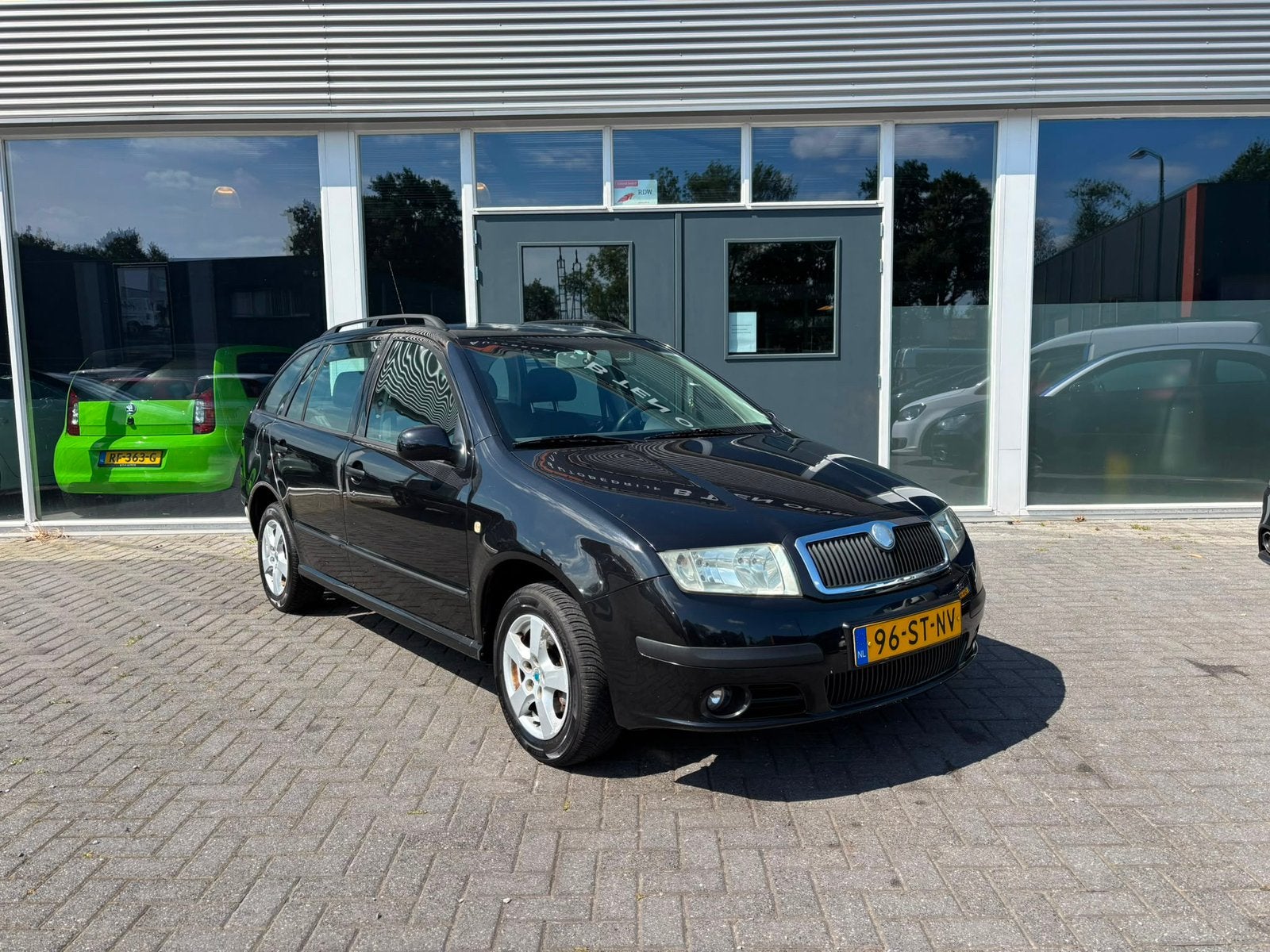 Skoda Fabia 1.4 Combi 55KW 2006 Zwart/Airco/Eerste Eigenaar, Voorwielaandrijving, 74 pk, Zwart, 4 cilinders