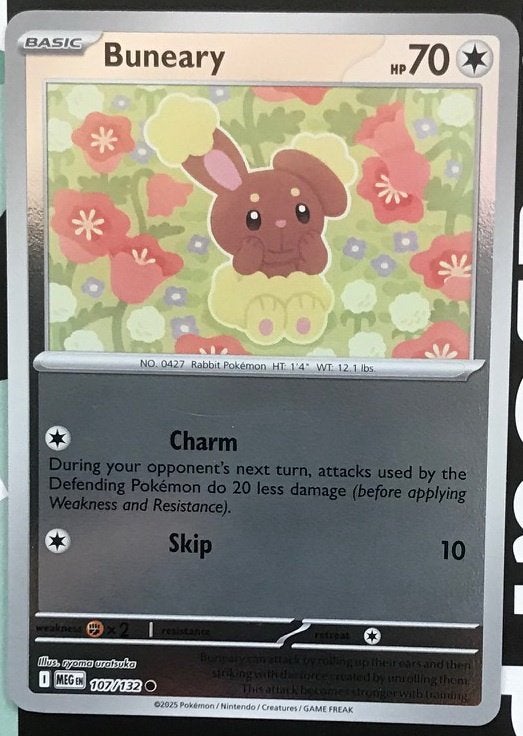 Pokemon - Buneary (MEG 107) - Reverse holo.., Ophalen of Verzenden, Nieuw, Losse kaart, Foil