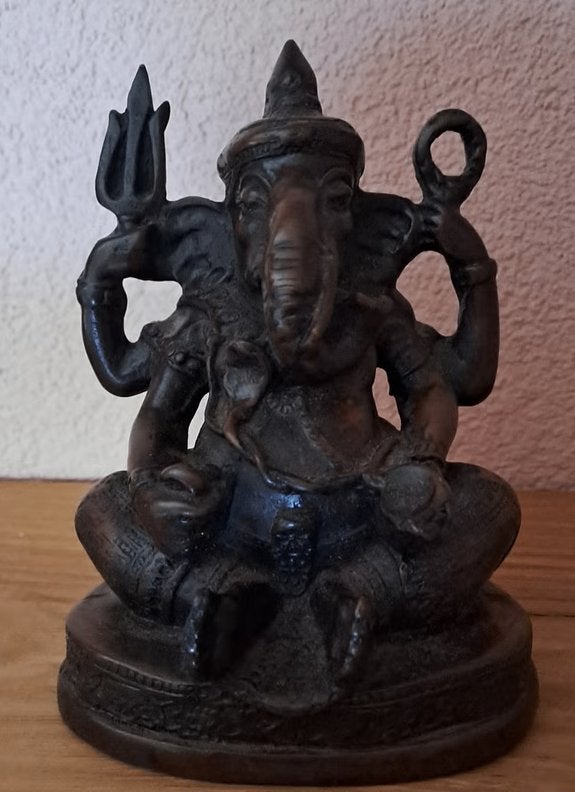 Antiek Ganesha Beeldje - Hindoe God, Ophalen of Verzenden, Azië, Beeld, Minder dan 20 cm