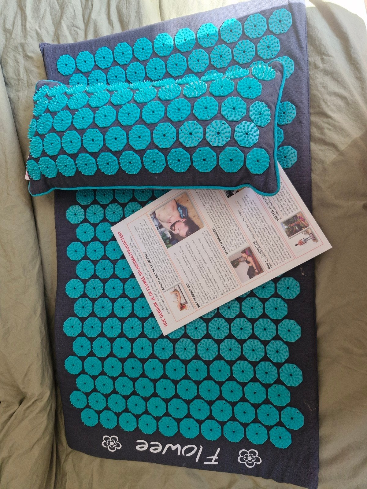 Flowee spijkermat en kussenset - Ontspanning en pijnverlicht, Ophalen of Verzenden, Zo goed als nieuw, Overige typen
