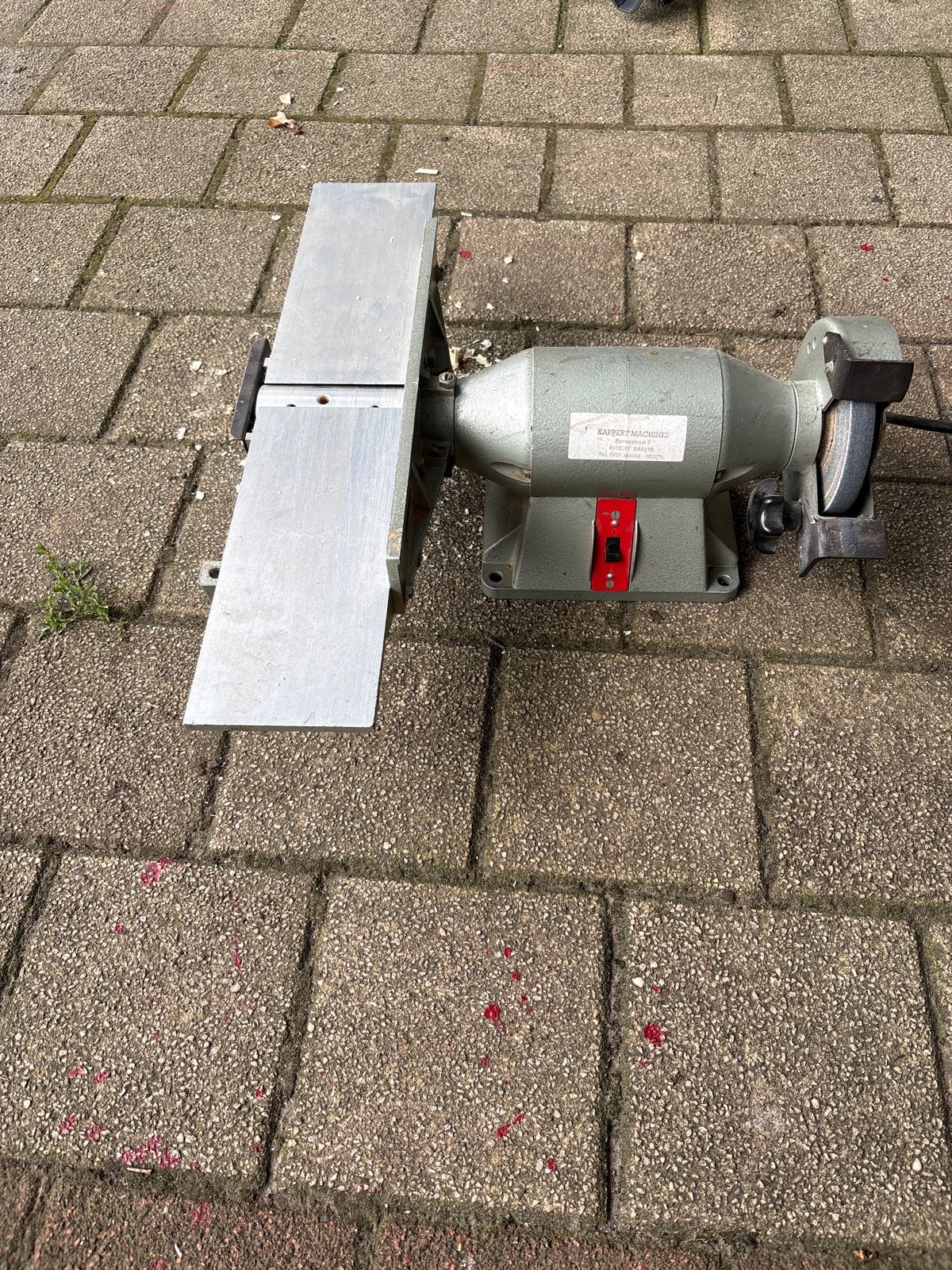 Slijpmachine / Vlakbank 120 mm breed - GALVANOTECHNIK LEIPZI, Ophalen of Verzenden, Gebruikt, Minder dan 700 watt, Werkbankslijpmachine