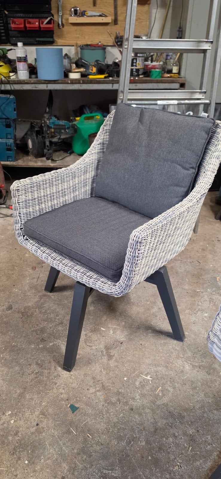 tuinstoel draaiend, Tuin en Terras, Ophalen, Gebruikt, Rotan