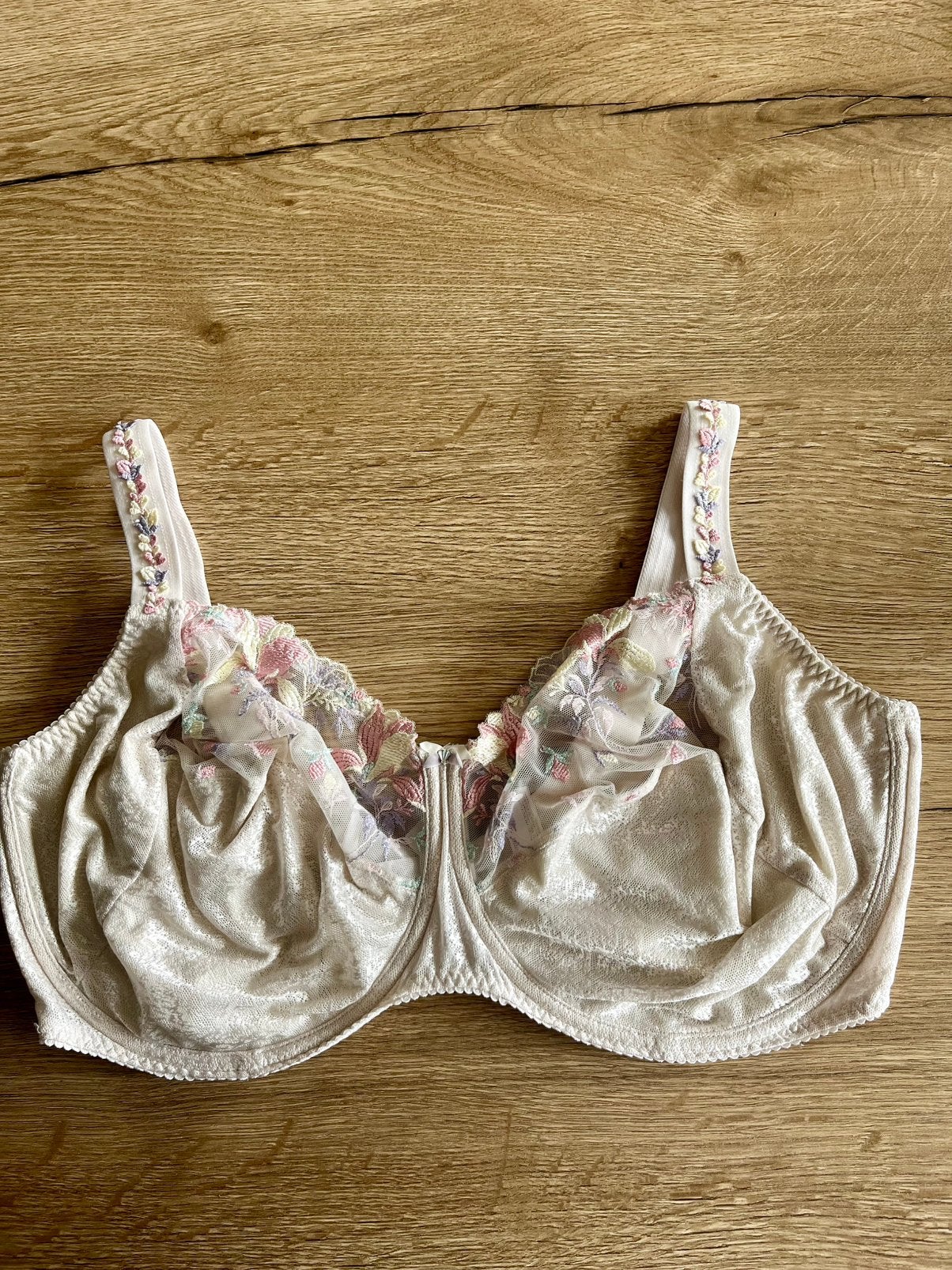 Prima donna 105G full cup ivoor met pastel borduur bloem, BH, Meerkleurig, Verzenden
