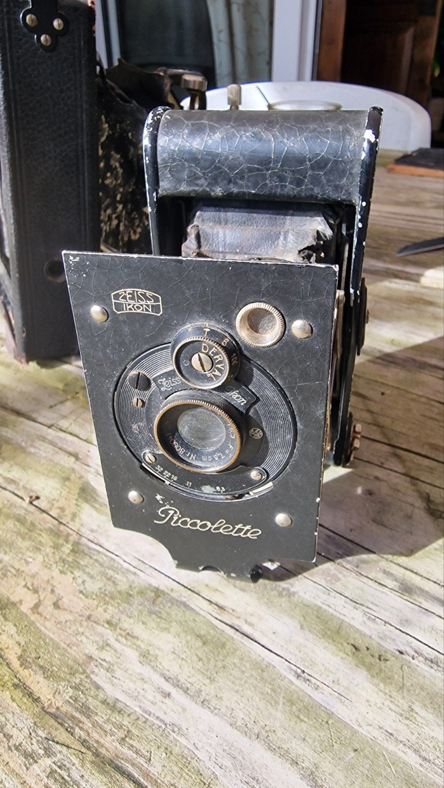 Antieke Zeiss Ikon Piccolette klapcamera met originele balg, Verzamelen, Ophalen of Verzenden, Voor 1940, Fototoestel