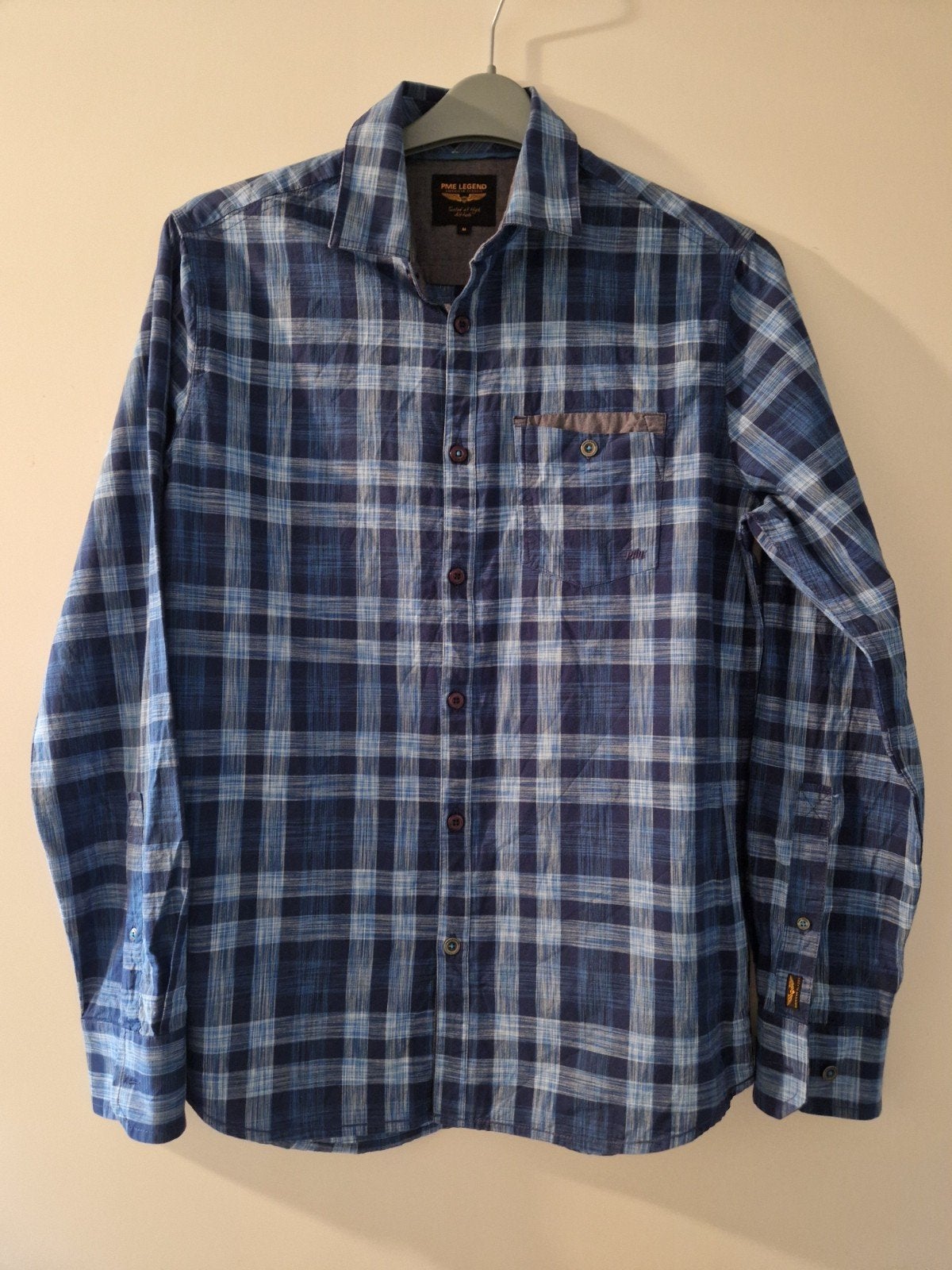 Mooi PME overhemd maat M, Blauw, Zo goed als nieuw, Pme Legend, Halswijdte 39/40 (M)