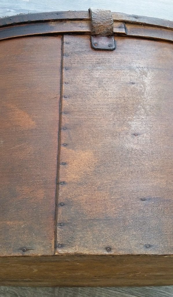 Omstreeks1750-1850 Grote Houten Spanen Opbergdoos Volkskunst, Antiek en Kunst, Ophalen of Verzenden